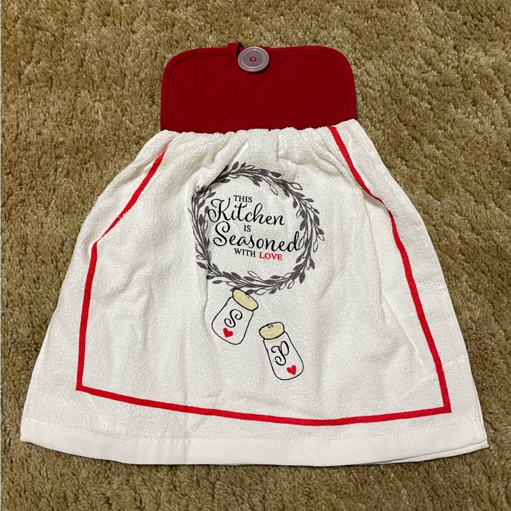 “This Kitchen is Seasoned with Love” Kitchen Hand Towel